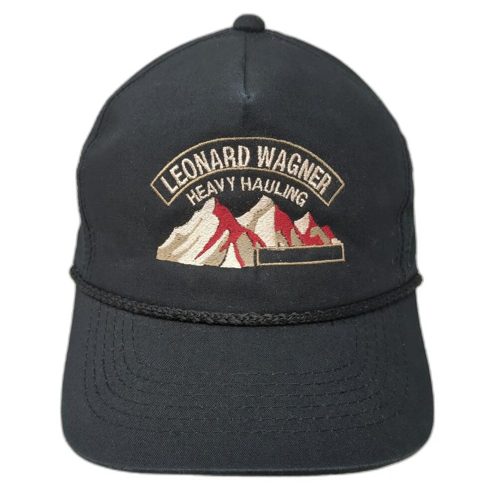 OC 5 Panel Black OS Leonard Wagner Heavy Hauling Mountain Rope Snapback Hat